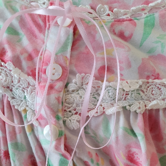 Romantic Eileen West Pink Rose Modal Waltz Nightgown - Picture 4 of 10